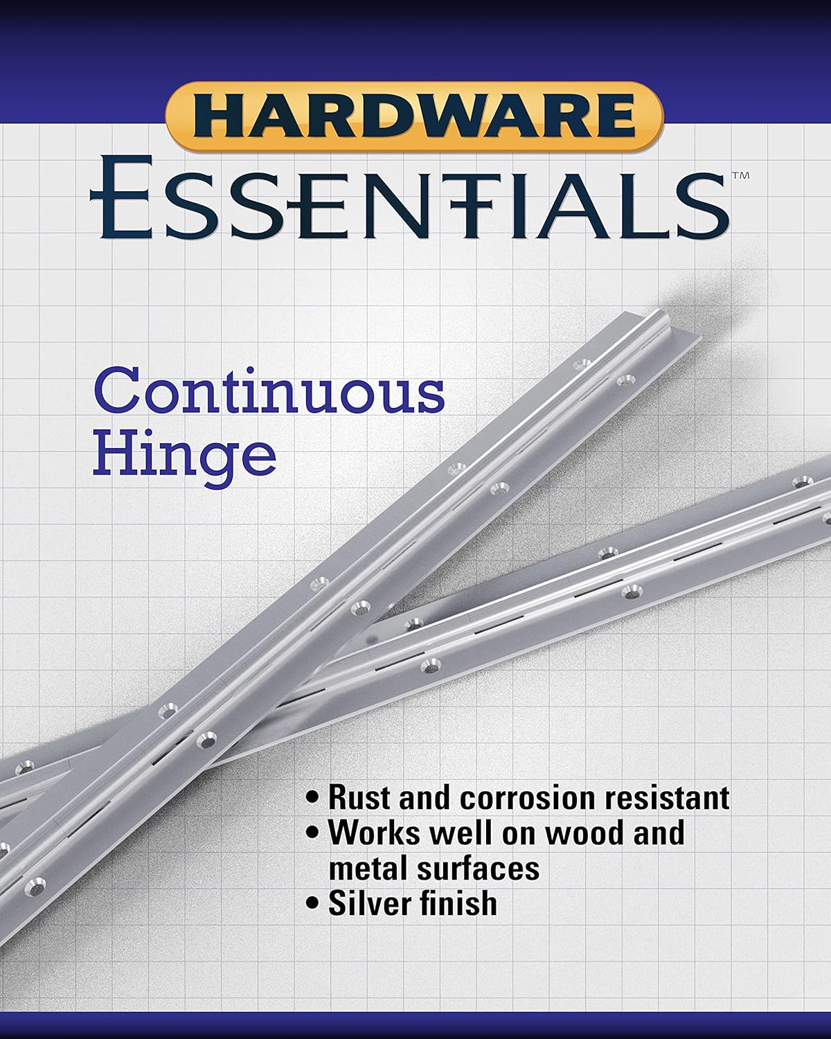 Hardware Essentials 853401 Continuous Pin 30" x 1-1/2" Stainless Steel