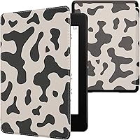Vista 12 de kwmobile Funda compatible con Yaxa Kindle Paperwhite 11. Generación 2021 - Funda para lector electrónico - Libros y páginas Beige/Marrón/Dorado