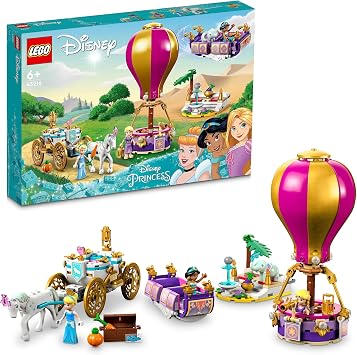 LEGO® │ Disney Princess Princess' Magical Journey Creative Toy Making Set Offering Fun Games Featuring Rapunzel, Jasmine and Cinderella Minifigures for Over 43216-6 Years Old (320 Pieces)