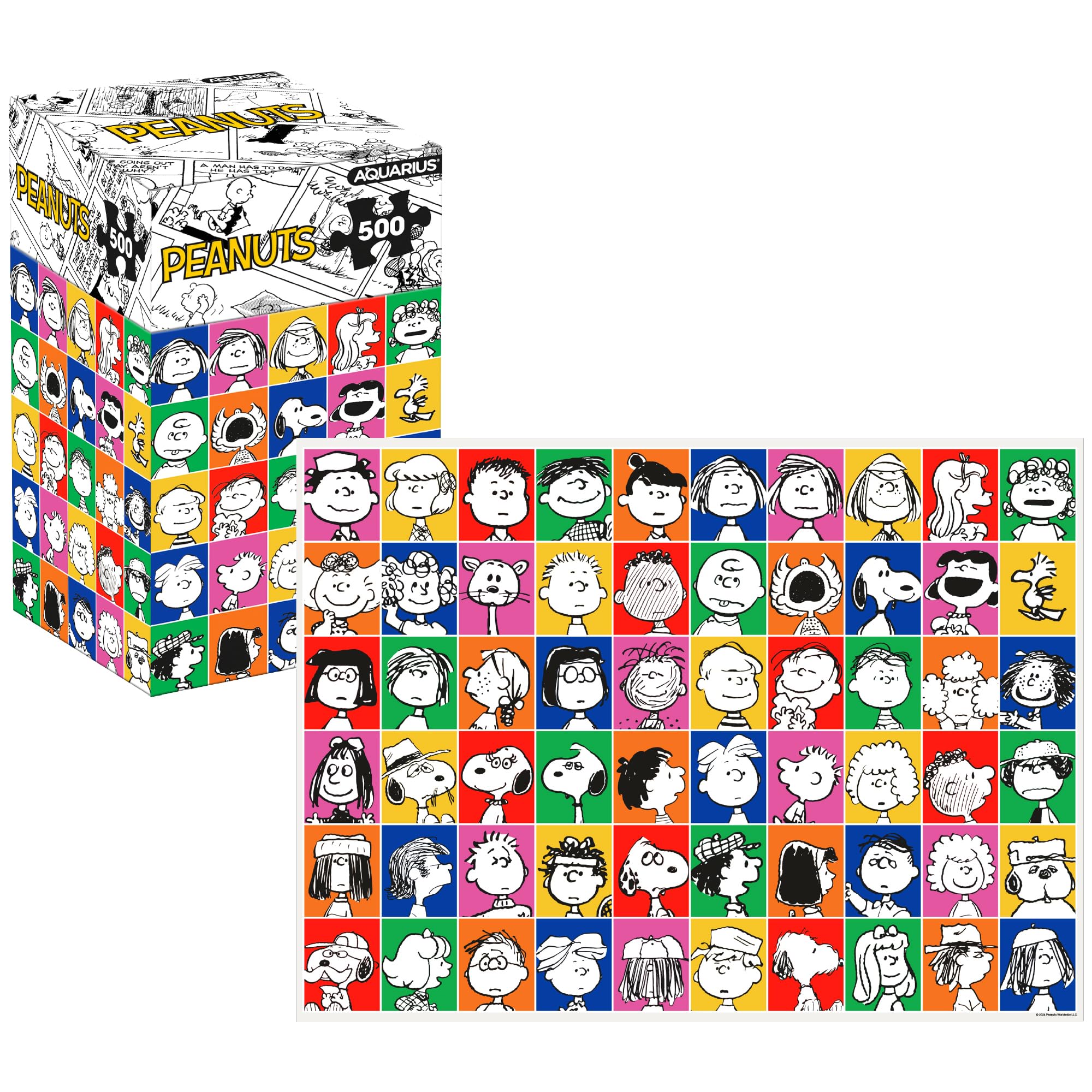 Amazon.com: Aquarius Peanuts 500 Piece Collage Puzzle for Adults