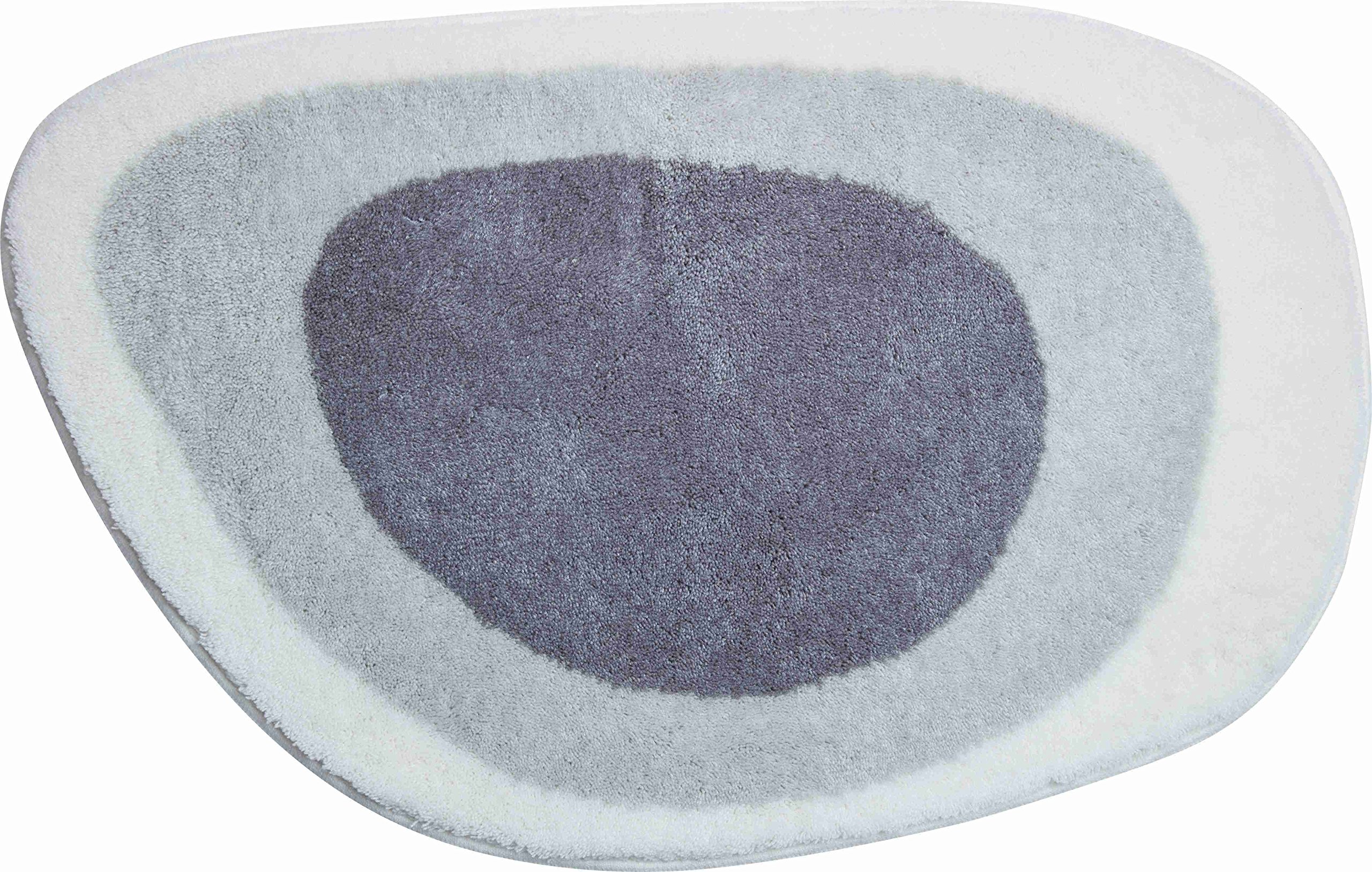 Grund Badteppich 100% Polyacryl, ultra soft, rutschfest, ÖKO-TEX-zertifiziert, 5 Jahre Garantie, LAKE, Badematte 70x105 cm, silbergrau