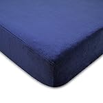 American Baby Company Heavenly Soft Chenille Fitted Crib Sheet 28 x 52, Warm and Cozy Neutral Chenille Sheet, Navy, for Boys and Girls, Fits Crib and Toddler Bed mattresses