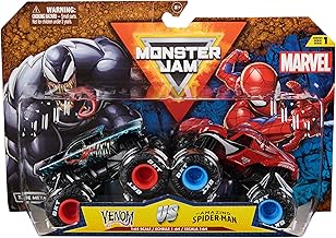 Monster Jam, Marvel Official Venom Vs. The Amazing Spider-Man Die-Cast Monster Trucks, 1:64 Scale, Kids’ Toys for Boys and Girls Aged 3 and up