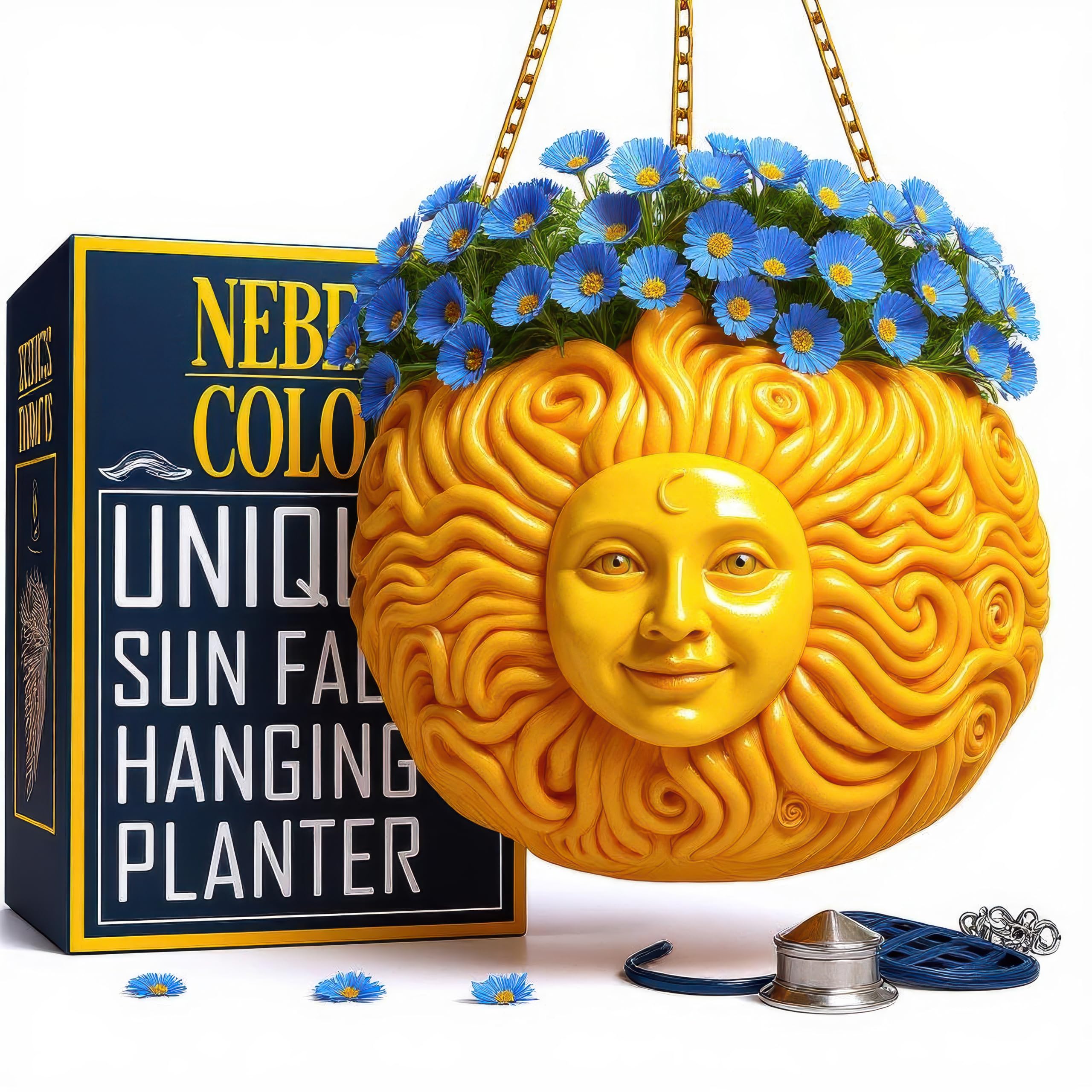 Amazon.com: Nebula Colors Fun & Unique Sun Face Hanging Planter