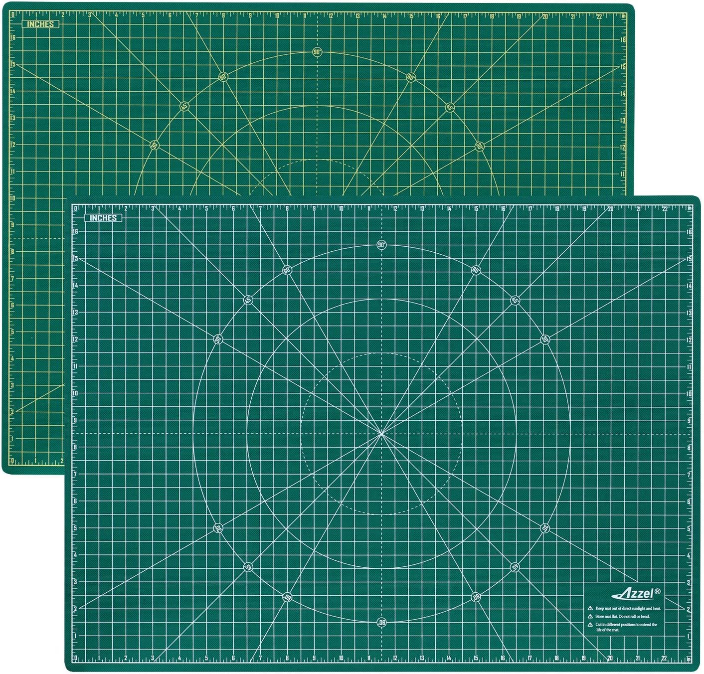 Self Healing Rotary Cutting Mat 24x18 Inch Double Sided Perfect for Crafts Quilting Sewing Scrapbooking A2