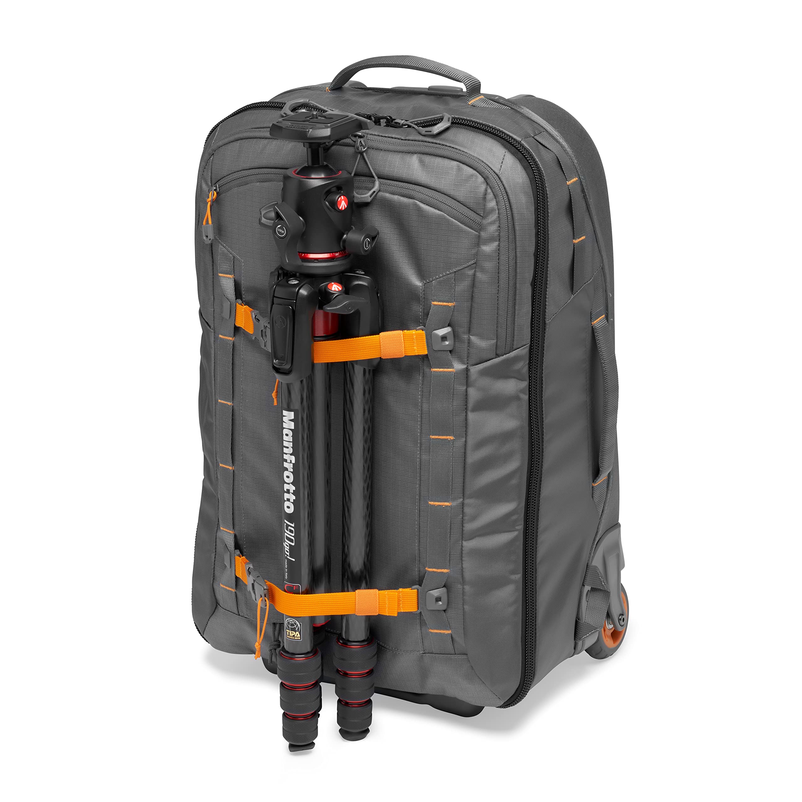 Lowepro Whistler RL 400 AW II, Maleta con Ruedas Fotográfica con Tejido Reciclado, Ruedas Resistentes, Todos los Clima, Cámara Profesional, Espacio para Portátil de 15", Cámara Mirrorless/DSLR, Gris
