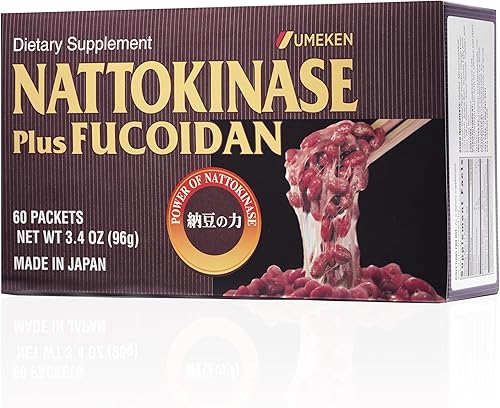 Umeken Nattokinase Plus Fucoidan para apoyo circulatorio - 2500FU Natto, apoya la presión arterial saludable, suplementos de salud y bienestar, 60 disponible en Yaxa Colombia