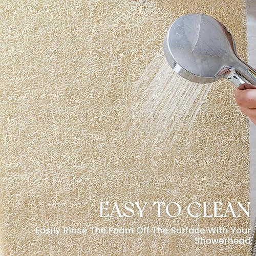 Miniatura 12 de Tapete antideslizante para bañera de 24 x 16 pulgadas para ducha interior, tapete de baño de esponja de PVC de secado rápido con orificio