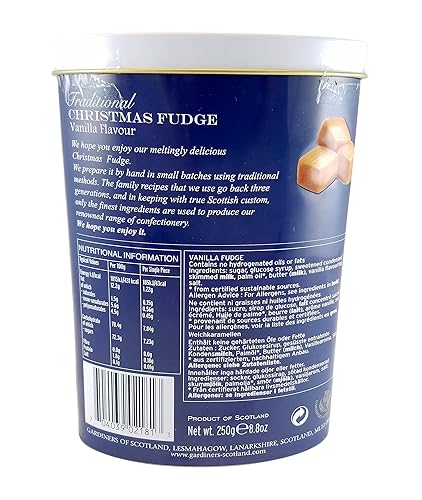 Vista 19 de Gardiners of Scotland Caramelo de sal marina y caramelo, diseño tartán, lata de 7 onzas