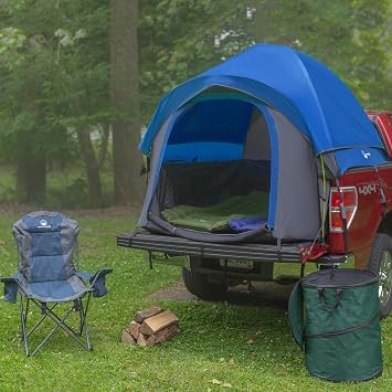 Truck Bed Tent - Water-Resistant Vented Camper Shell - Fits 5.5 to 6ft Truck Bed - 2 Person Camping Tent with Carry Bag by Wakeman Outdoors