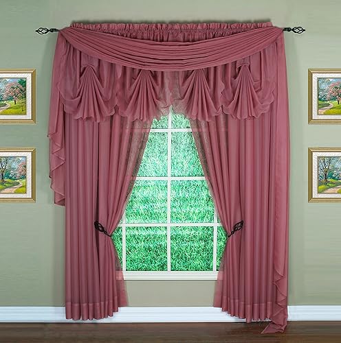 Vista 53 de Today's Curtain - Cortina Emelia de gasa original, panel de 84 pulgadas, negro, 60 pulgadas de ancho x 84 pulgadas de largo