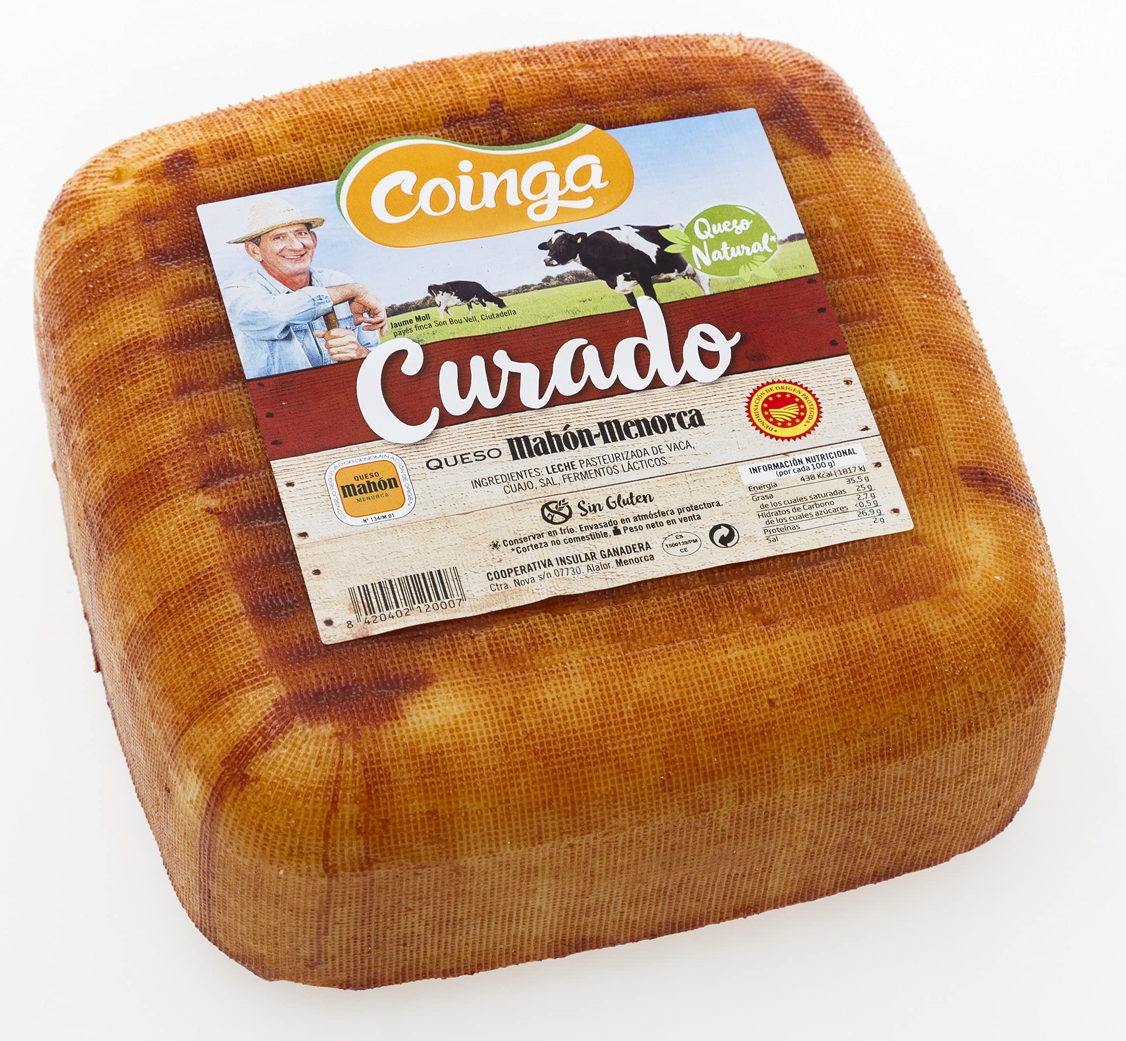 COOPERATIVA COINGA – QUESO MAHÓN-MENORCA DOP (Curado, pieza 2,5 kg)