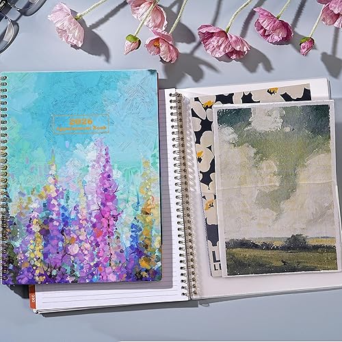 Miniatura 9 de Agenda y agenda de citas 2026, agenda diaria por hora 2026, enero de 2026 a diciembre de 2026, 9 x 11 pulgadas, libro de citas semanal 2026,