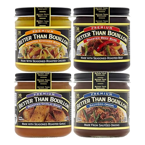 Miniatura 23 de Better Than Bouillon - Juego de bases variadas, 1 base de adobo, 1 base de chipotle ahumado, 1 base de sofrito, 1 base de chile, tarros de vidrio