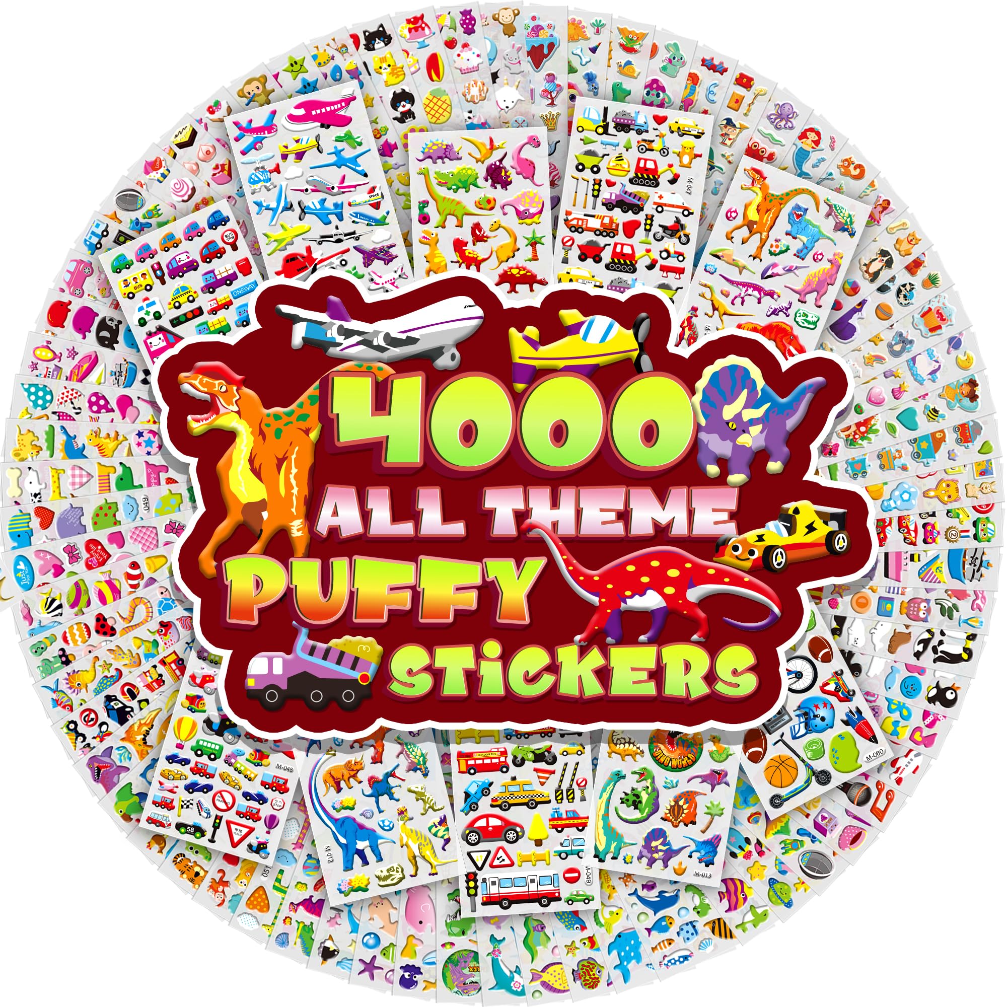 Sinceroduct 3200+ 3D Puffy Stickers for Toddlers Kids Teacher's Reward — Amazon image 17