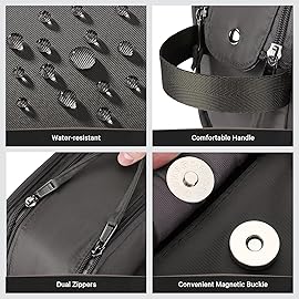 Estour Toiletry Bag for Men, Travel Essentials Travel Toiletry Bag, Water-Resistant Compact Bathroom Roll Organizer for Hygiene, Shaving kit, Gifts for men (Mystery Gray(Polyster))