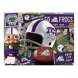 YouTheFan NCAA TCU Horned Frogs Retro Series Puzzle - 500 Pieces, Team Colors, Large