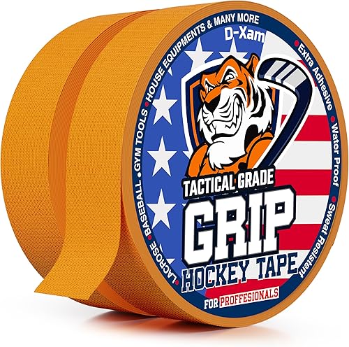 Miniatura 10 de D-Xam Cinta de agarre negra de hockey, 2 rollos de cinta deportiva deportiva de 1 pulgada, cinta de tela multiusos para mangos de palo de lacrosse,