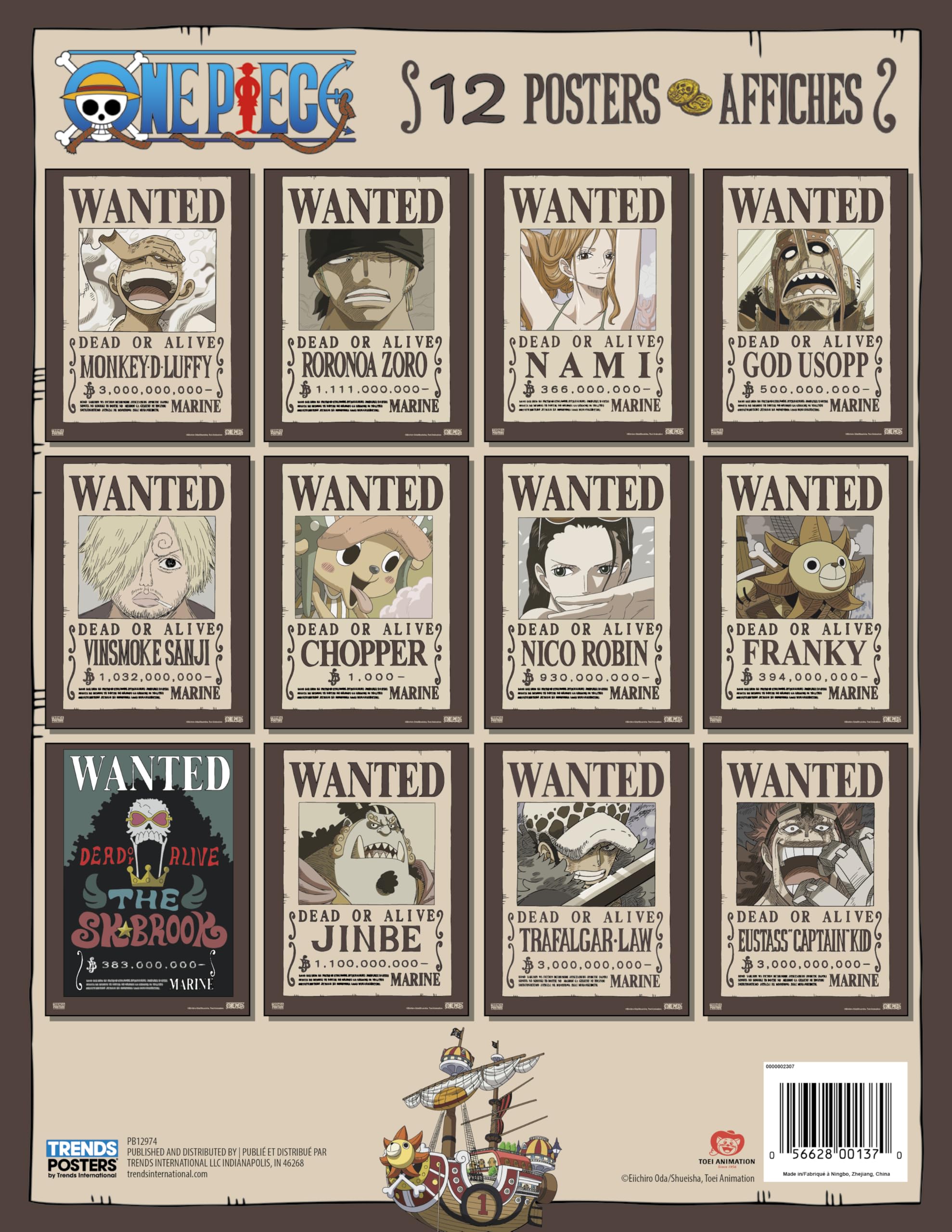 Trends International One Piece Wanted Posters Poster Book Poster