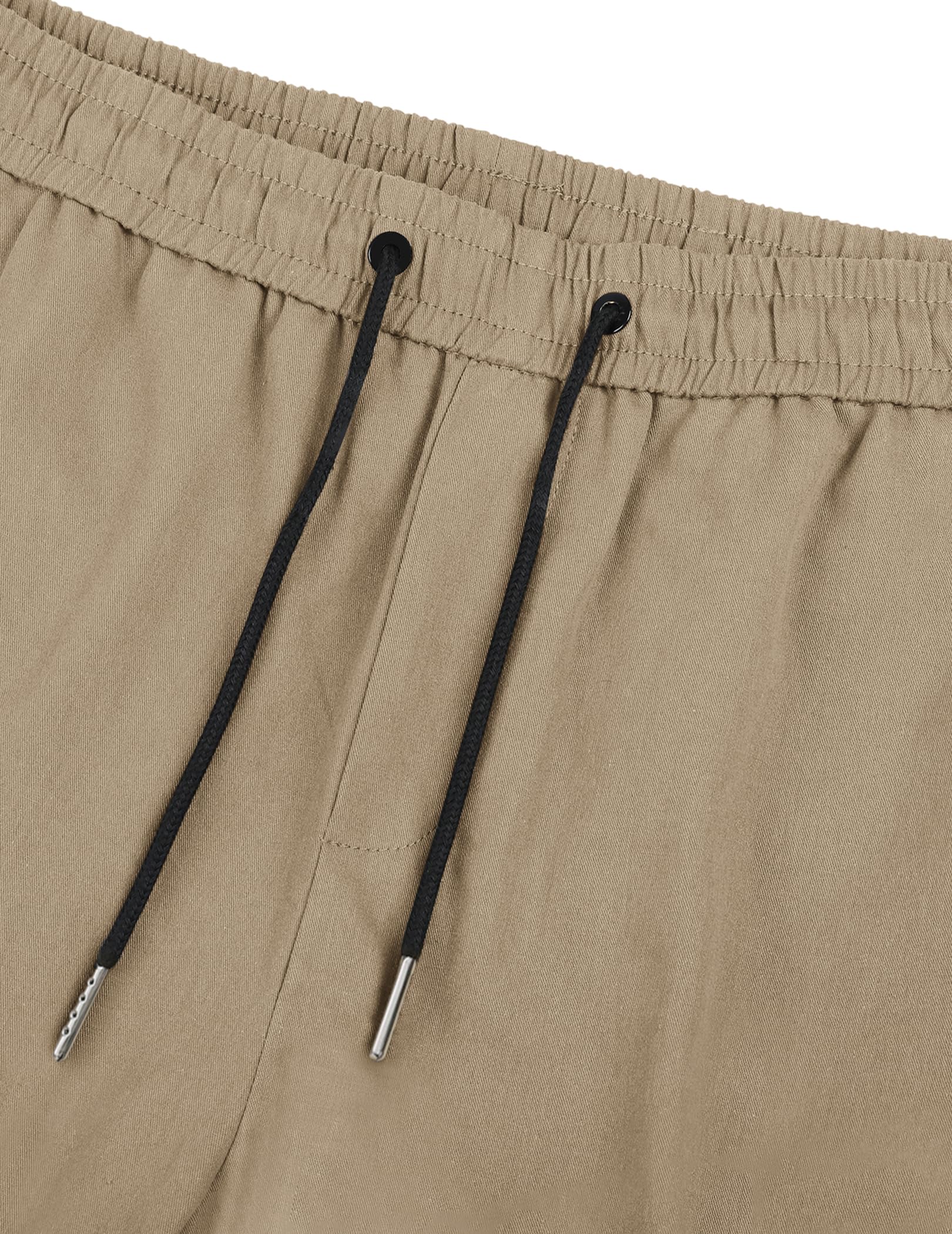TARAINYA Pantaloncini Uomo in Cotone Ideali per Corsa Turismo Pendolarismo Elasticizzato con Cordino e Tasche