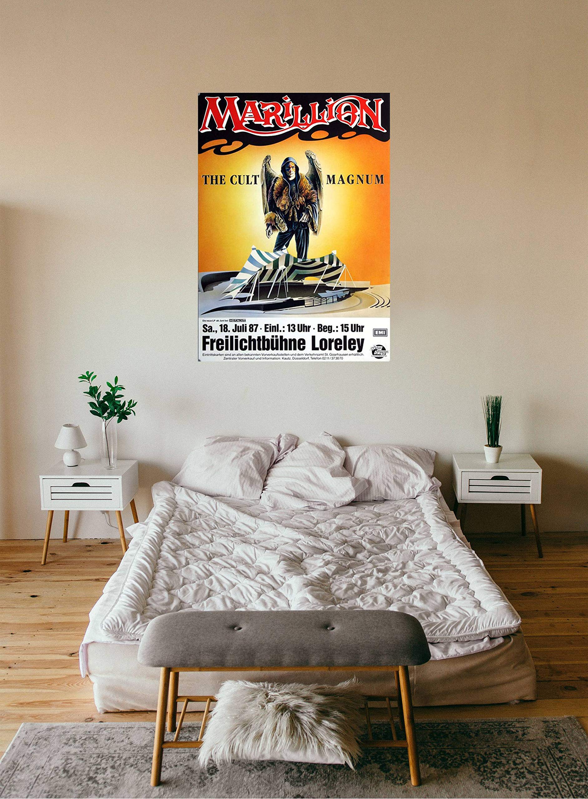 Marillion - The Cult Magnum, Loreley 1987 » Konzertplakat/Premium Poster | Live Konzert Veranstaltung | DIN A1 «
