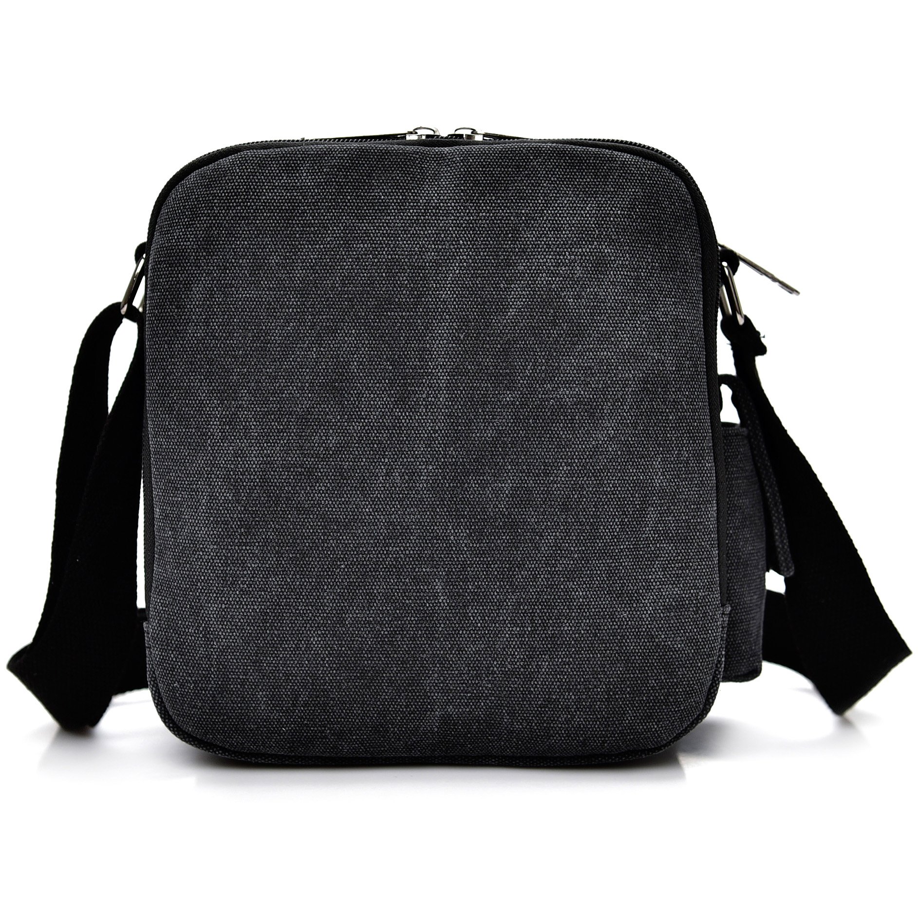 Bolso Bandolera Hombre Pequeño de Tela Vintage - Messenger Bag para Colegio y Universidad - Bolsa de Lona para Libros y Viaje - Sport Bag Original