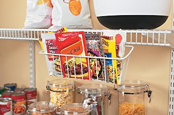 ClosetMaid 3937 Packet Pal Wire Shelf Storage Accessory, 2.586 D x 4.193 H x 8.287 W, White