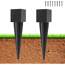 6X6 Fence Post Holder Ground Spike Use For Concrete Deck - Post Anchor - View #2