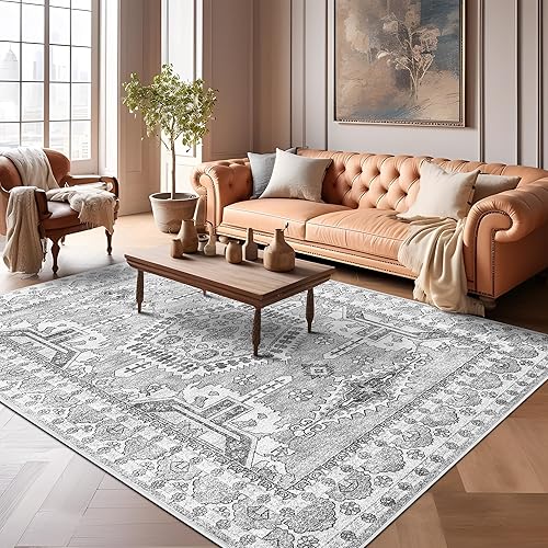 SONORO KATE Alfombra de área de 4 x 6 pies, alfombras bohemias para sala de estar, antideslizantes y resistentes para dormitorio, alfombra bohemia