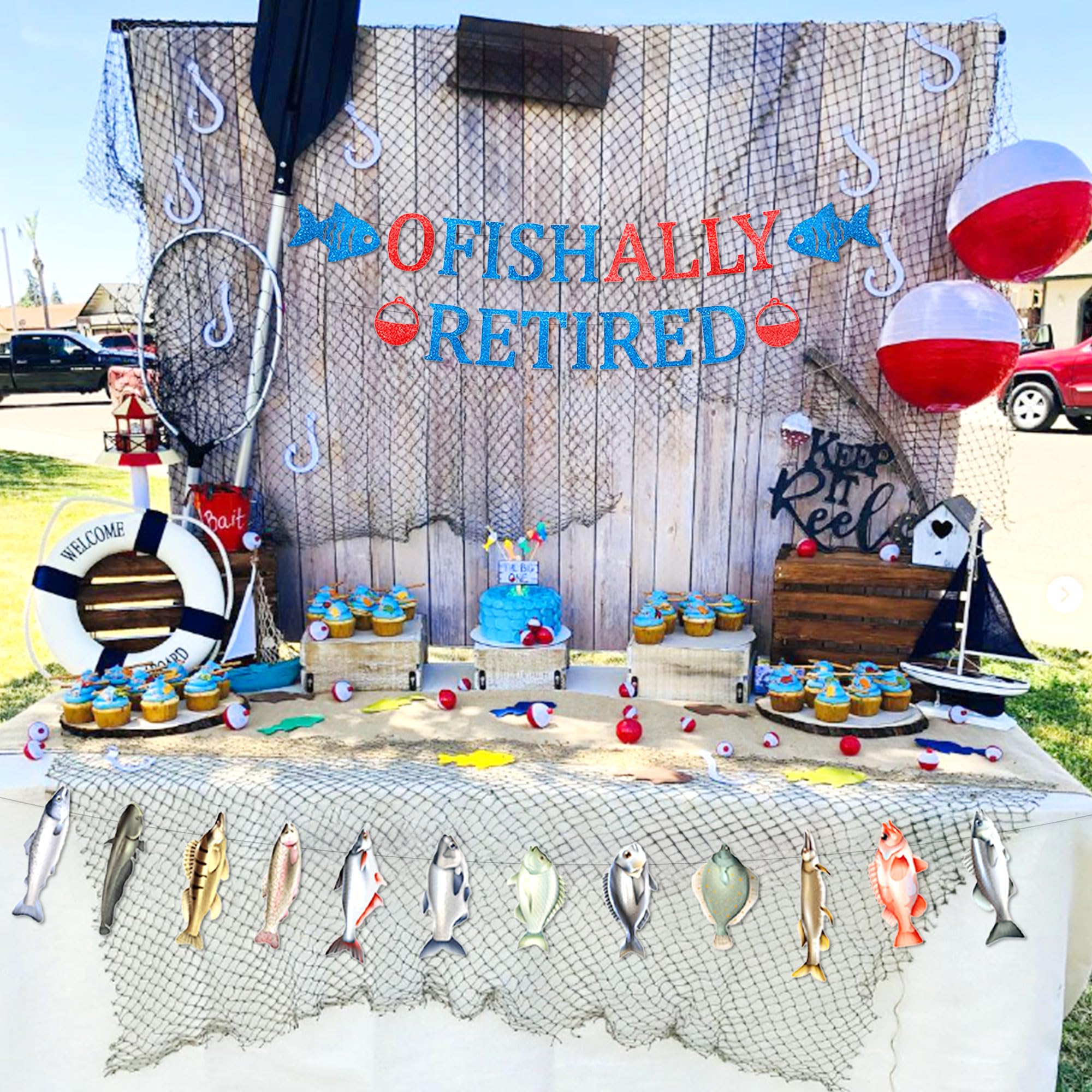Ofishally Retirement Party Decorations Happy Retirement Banner I'm Retired for Retired Farewell Party Decoration Supplies - Image 4