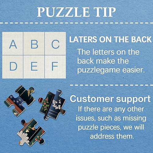 Miniatura 7 de Rompecabezas vintage de 1000 piezas para adultos, hermoso rompecabezas de plantas de flores silvestres, rompecabezas únicos y difíciles de bordar