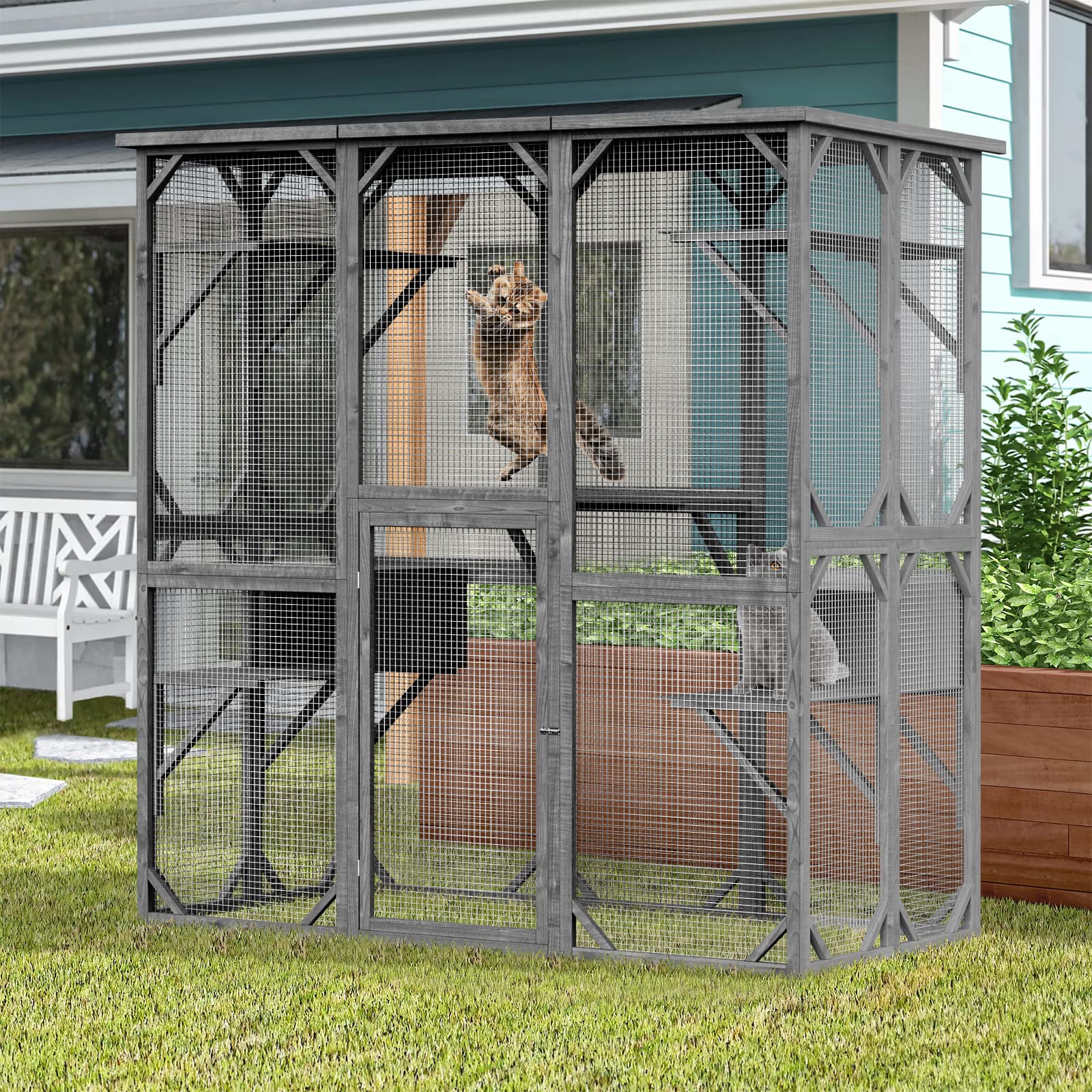 outdoor cat gate