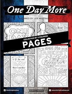 Coloring Broadway - Les Miserables Inspired Coloring Pages (Set of 4) “One Day More” Collection, Broadway Musical Merchand...