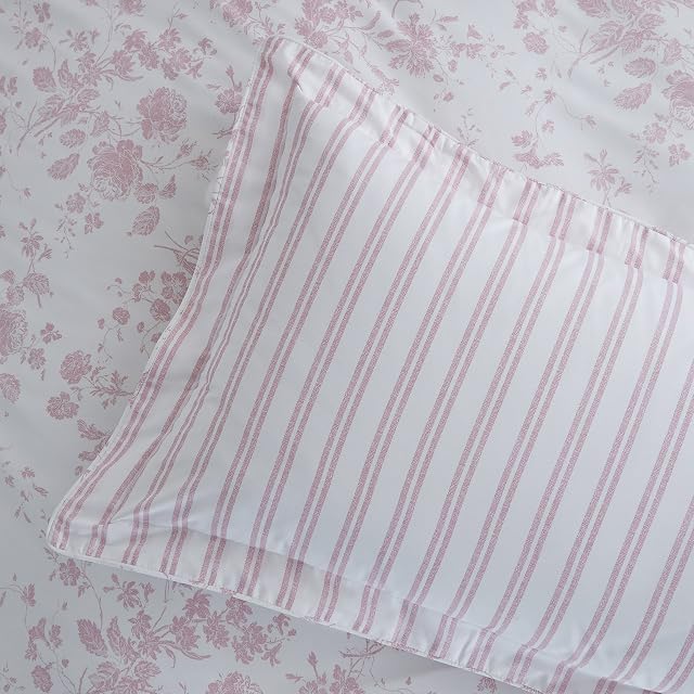 HLS Bedding Classic Charlotte Thomas Amelie Oxford Style Pillowcase, Pink - 50 x 75 cms