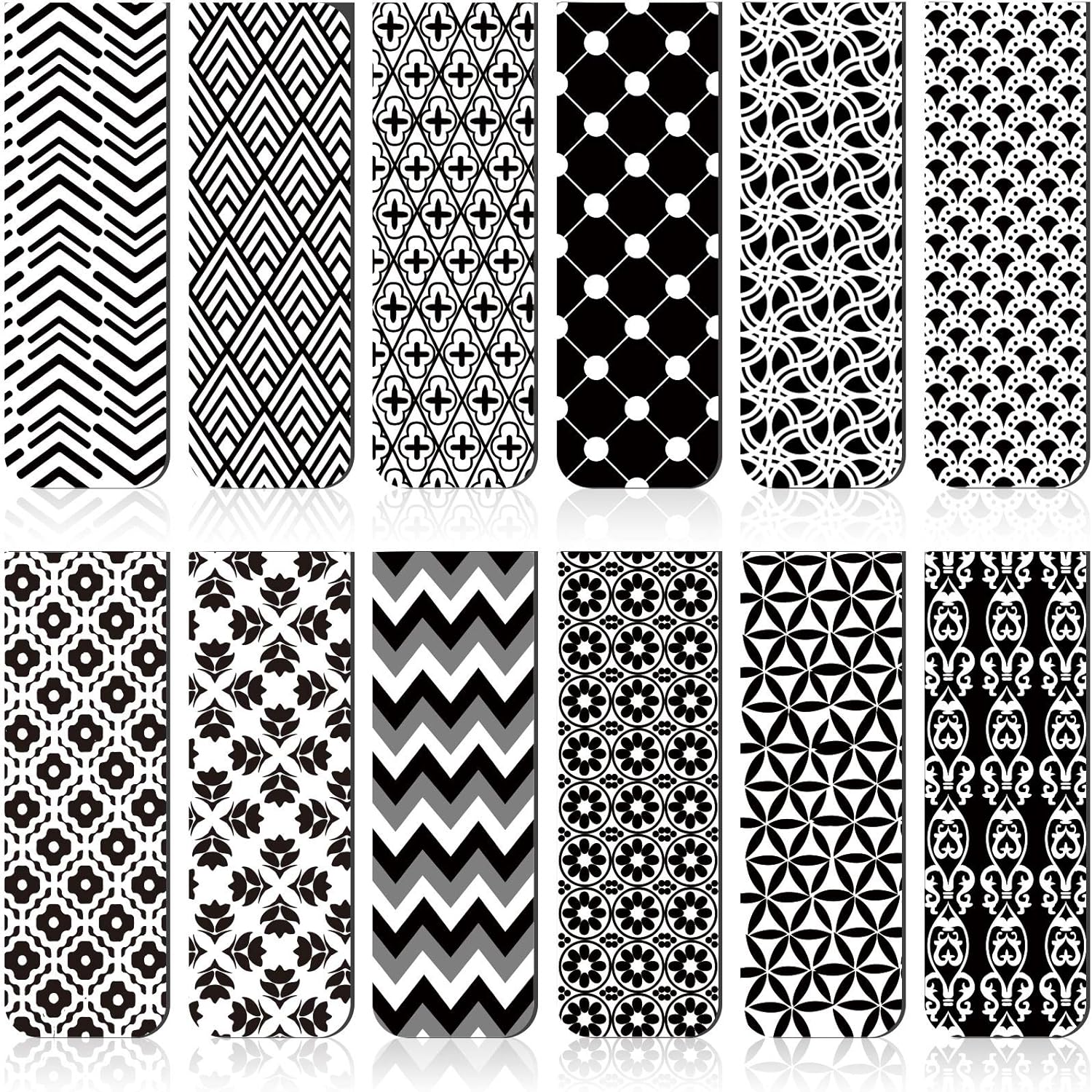 Zonon 24 Pcs Magnetic Bookmarks Clips for Women Christmas Bookmark Magnetic Page Markers for Women Colorful Page Markers for Students Teachers Reading Xmas Gift(Simple)