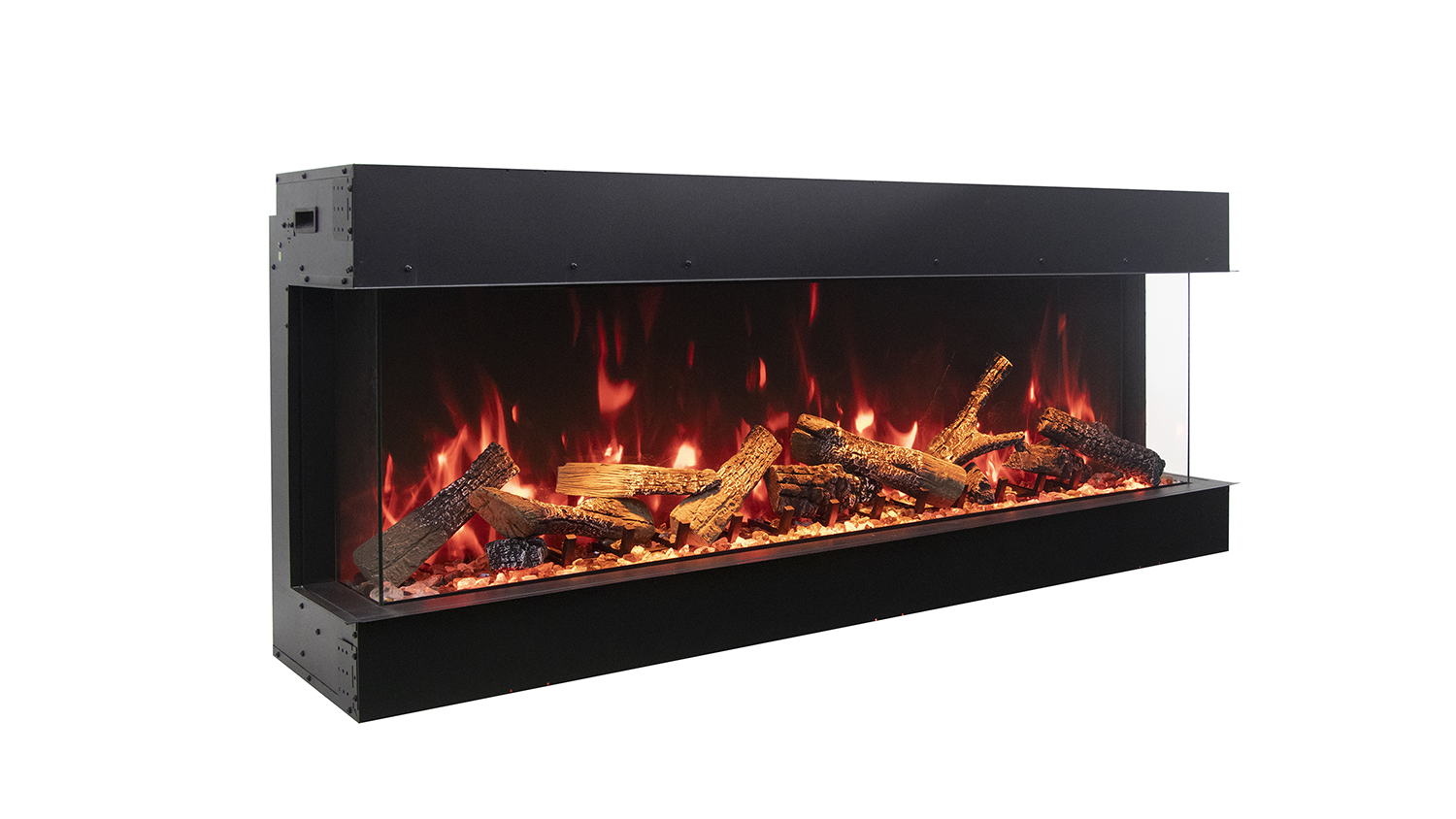72" Tru-View-XL XT 3-Sided Electric Fireplace - Extra Tall View, Remote, Realistic Flames - Indoor/Outdoor - View #2