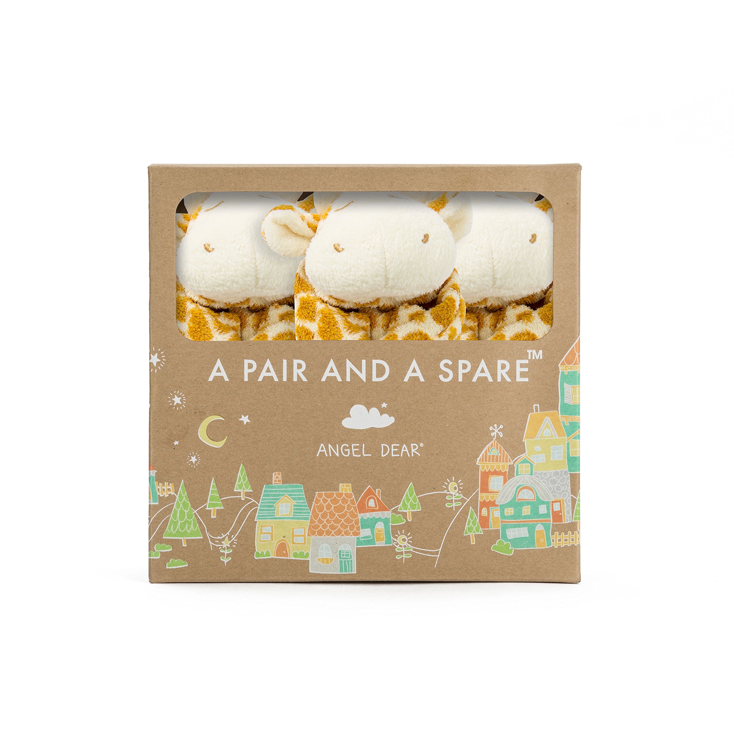 Angel DearBrown Giraffe, Pair And A Spare Blankie Set