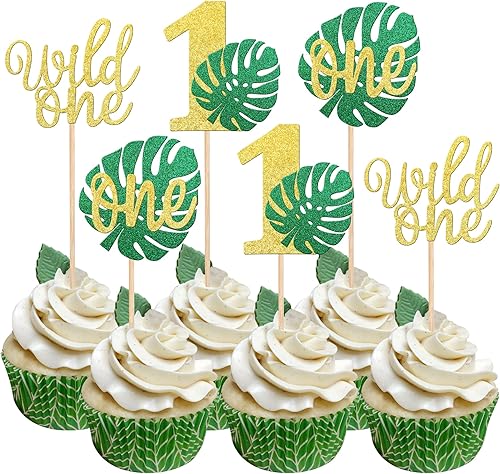 30 piezas de dos adornos salvajes para cupcakes con purpurina de hoja de Monstera, dos palomas, hojas de palma, decoraciones de pastel de segundo 30 piezas de dos adornos salvajes para cupcakes con purpurina de hoja de Monstera, dos palomas, hojas de palma, decoraciones de pastel de segundo