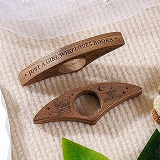 JUST A Girl WHO Loves Books-Personalized Book Page Holder,Christmas Birthday Gift for Daughter Friend Book Lovers
