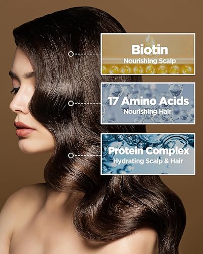 Miniatura 4 de CKD Amino Biotin Protein Cream Shampoo - Champú voluminizador antiadelgazante con biotina, proteínas y aminoácidos - Espesamiento del crecimiento