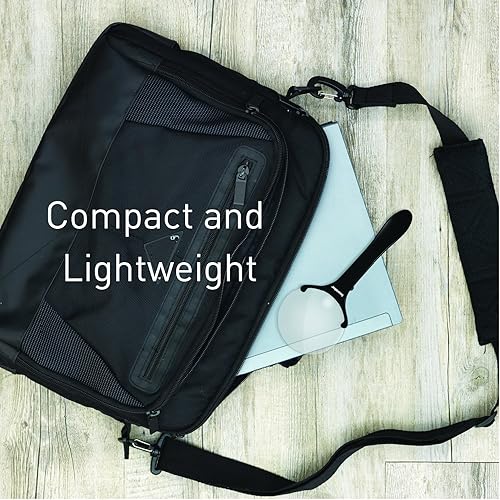 Miniatura 2 de Securityman Lupa de mano con luz (2 LED brillantes) - Lente de lupa iluminada 3X 5X para personas mayores, lectura, degeneración macular, mapas