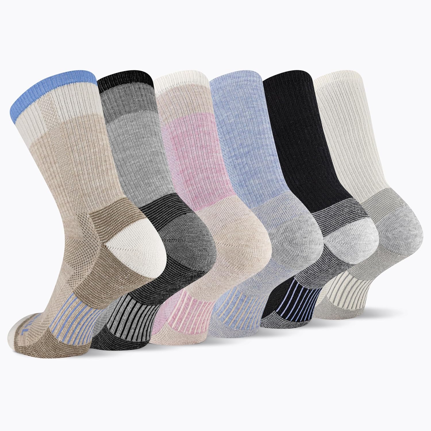 Merrell Unisex Recycled Cushion Low Cut Sock 6 Pair Pack, Gray Assorted, S/M - Image 3