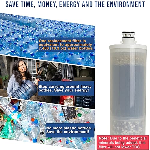 Miniatura 3 de APEX EXPRT MR-1060 - Filtro de agua alcalina de pH mineral de 5 etapas filtro de agua de grifo de fácil instalación reduce metales pesados mal sabor