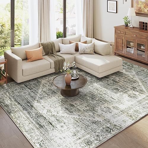 TECHMILLY Alfombra vintage de estilo bohemio para entrada, alfombra lavable de 2 x 3 pies, tapete antideslizante para puerta delantera, tapete