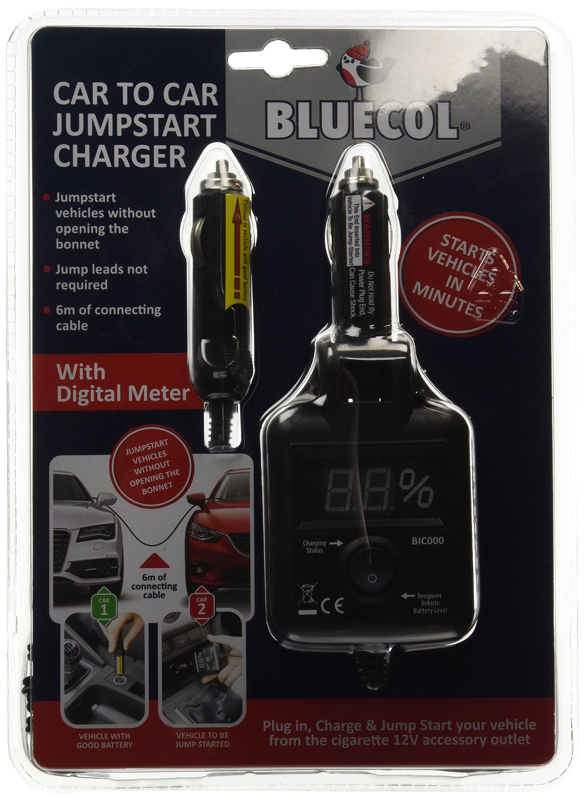 Bluecol Bic000 Car To Car Jump Start ChargerStarts Vehicle In Minutes from B&Q