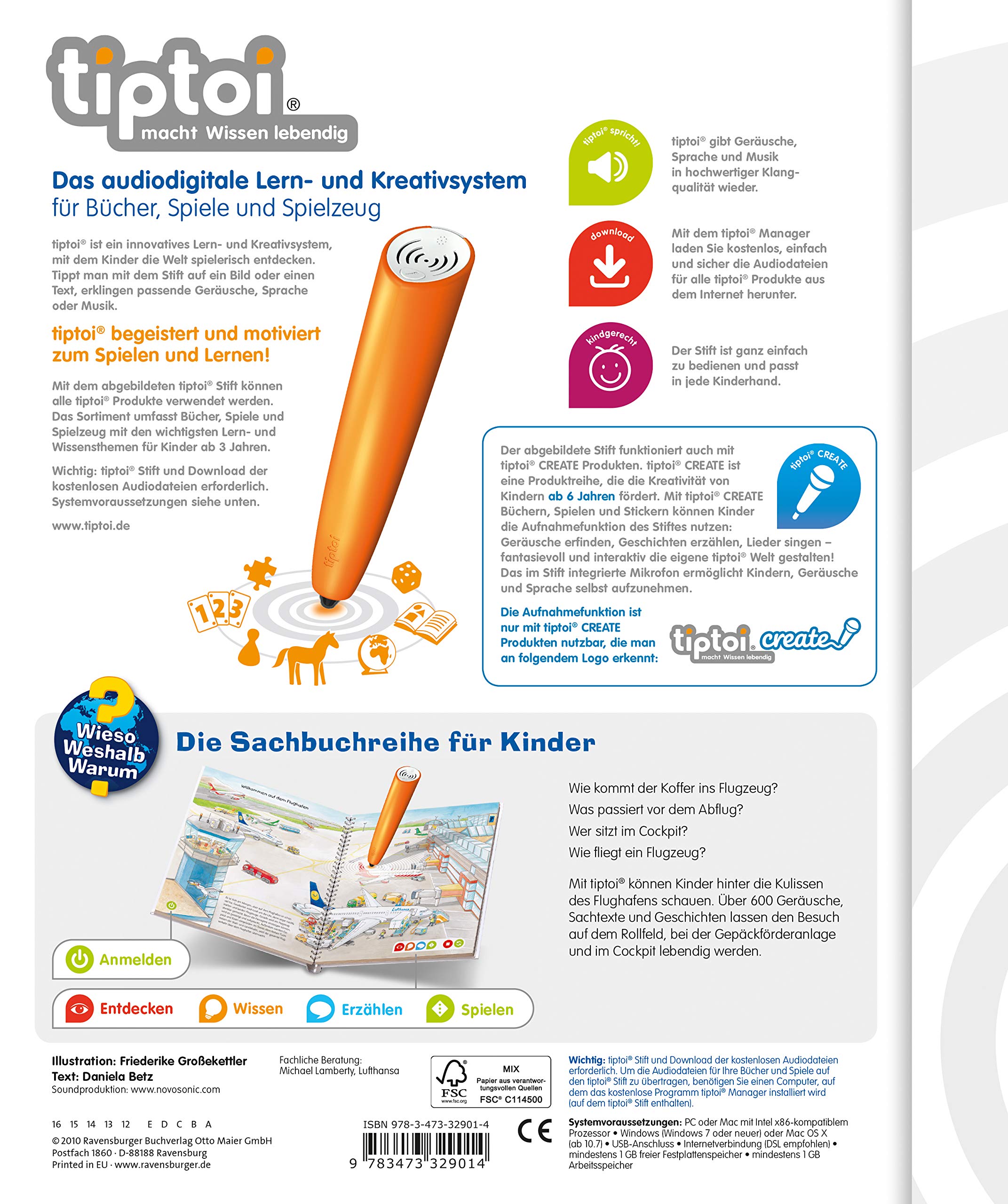 tiptoi® Entdecke den Flughafen: Mit über 600 Geräuschen und Texten. Toy Innovation Award 2010 (tiptoi® Wieso? Weshalb? Warum?, Band 2)