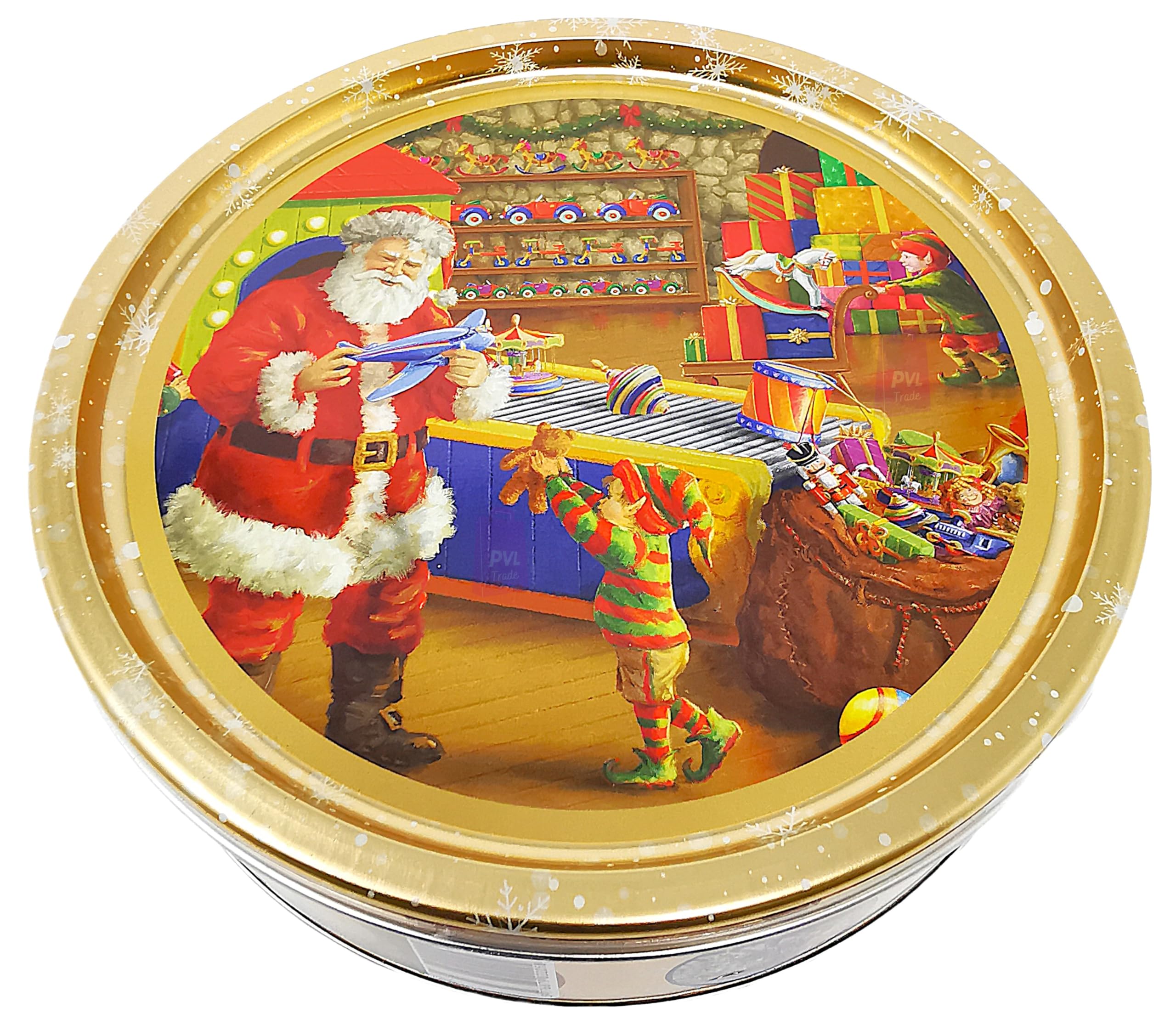 Danish Butter Cookies Assortment 340g in Santa's "Special Delivery" Christmas Biscuit Tin - Biscuit Gift Box for Women, Men & Kids
