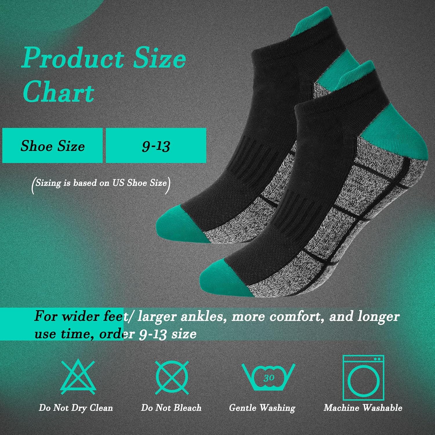 30 Pairs Ankle Socks for Women Men Cotton Low Cut Tab Socks Women No Show Athletic Sock for Running Casual Size 9-13 - Image 3