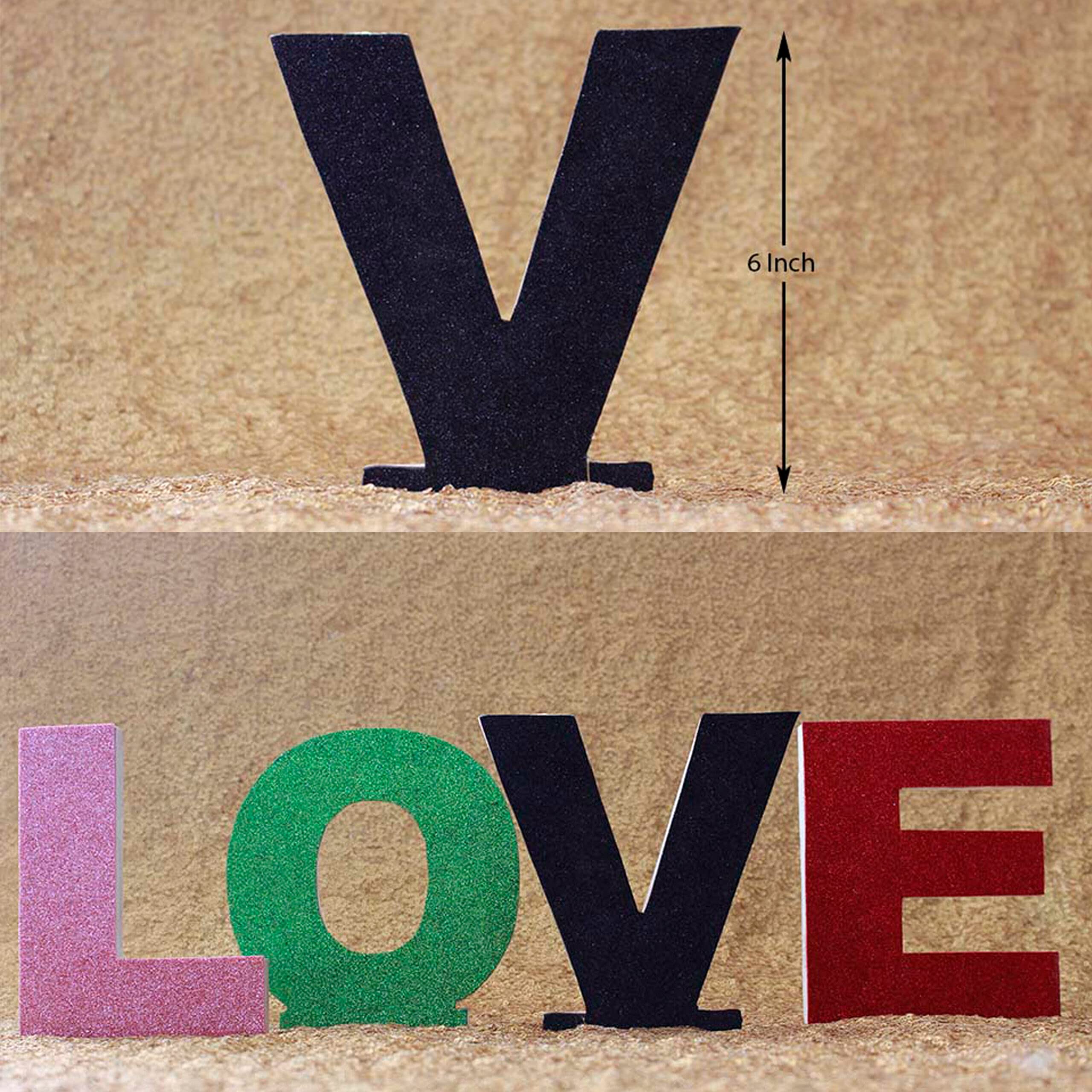 PartyDecor Mall - Wooden Alphabet Letters for Home/Garden/Birthday/Wedding Decorations - N 1