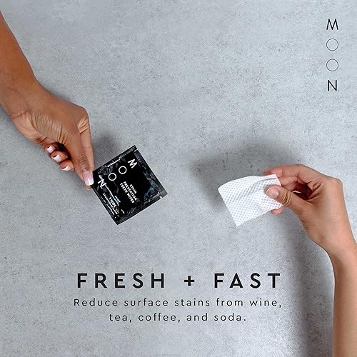 Miniatura 3 de MOON Toallitas quitamanchas de dientes, combate las manchas superficiales del café, vino y refrescos, toallitas de dientes de un solo uso para